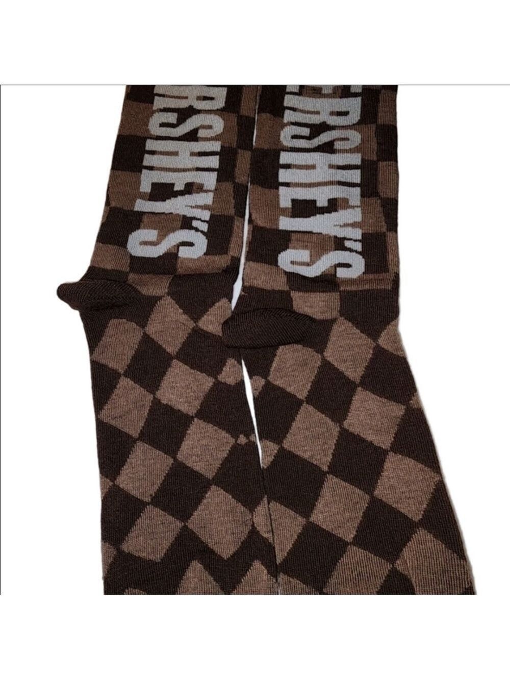 4 / $25 Hersheys Chocolate Bar Novelty Socks Brown Graphic Crew Socks - Picture 3 of 5